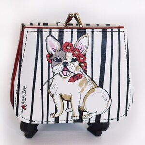 Brighton Poppy French Bulldog Leather Wallet